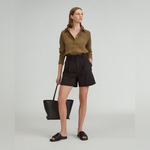 Everlane Black High Waist Tailored Shorts